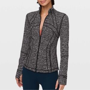 Lululemon Define Jacket Knotted Jacquard Black White